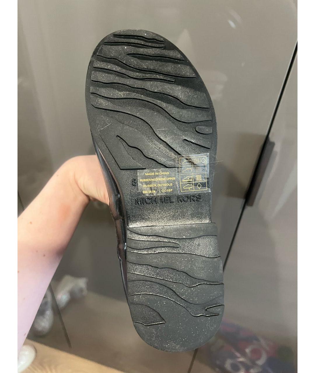 MICHAEL MICHAEL KORS Черные резиновые сапоги, фото 8