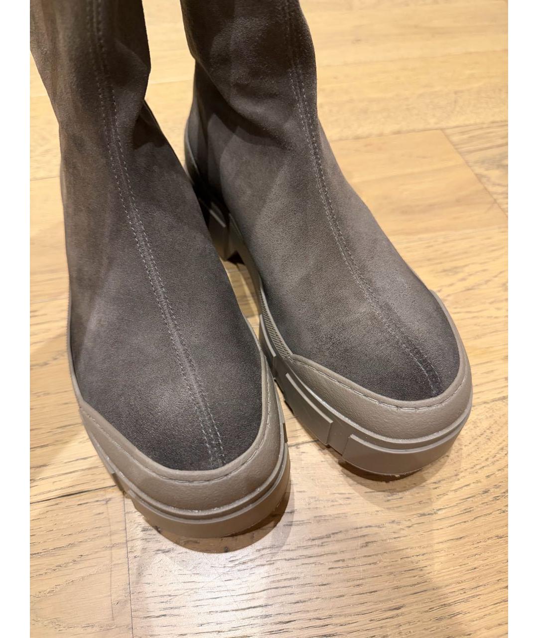 VIC MATIE Антрацитовые замшевые ботинки, фото 3