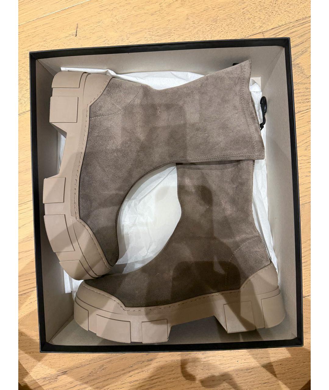 VIC MATIE Антрацитовые замшевые ботинки, фото 7