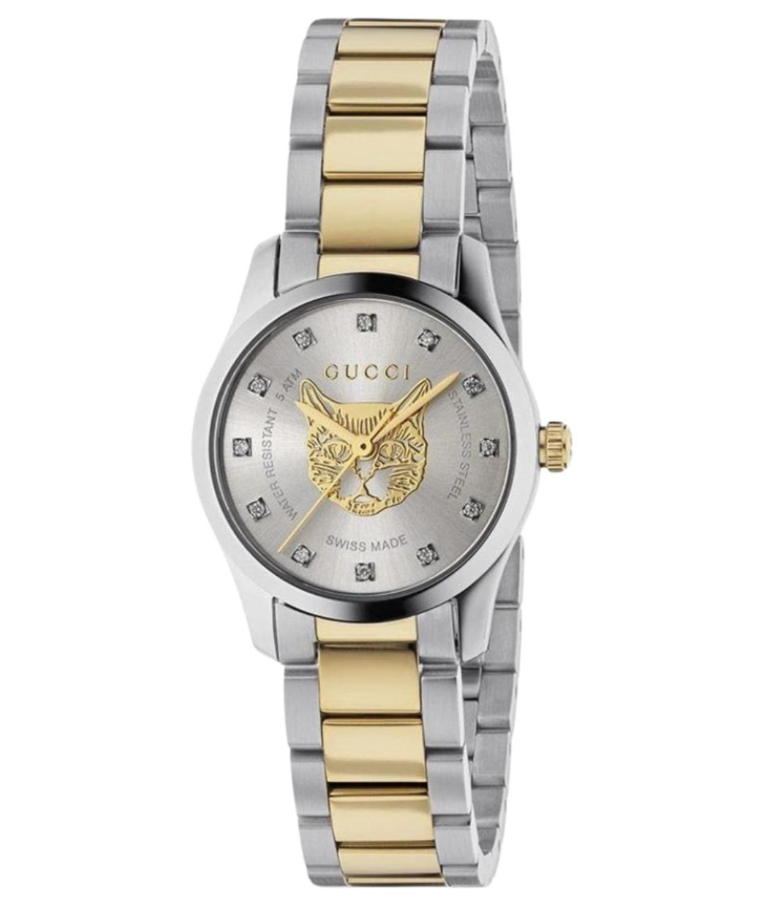 GUCCI Серебряные стальные часы, фото 1