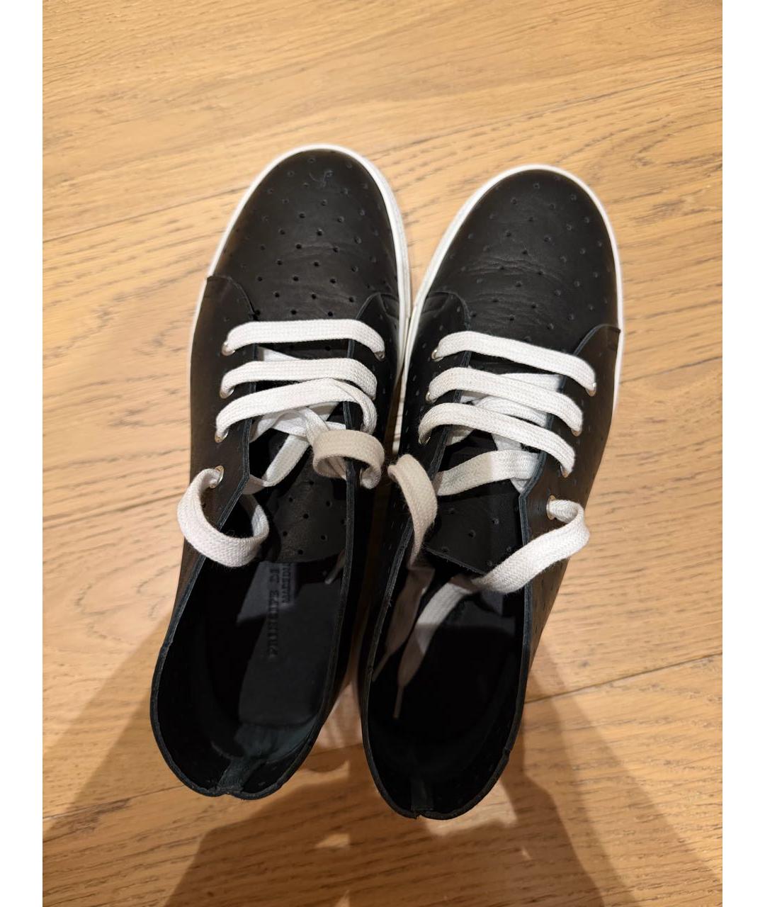 Principe di Bologna Черные кожаные кеды, фото 4