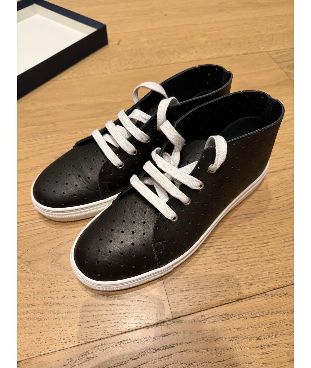 Principe di Bologna Черные кожаные кеды, фото 5