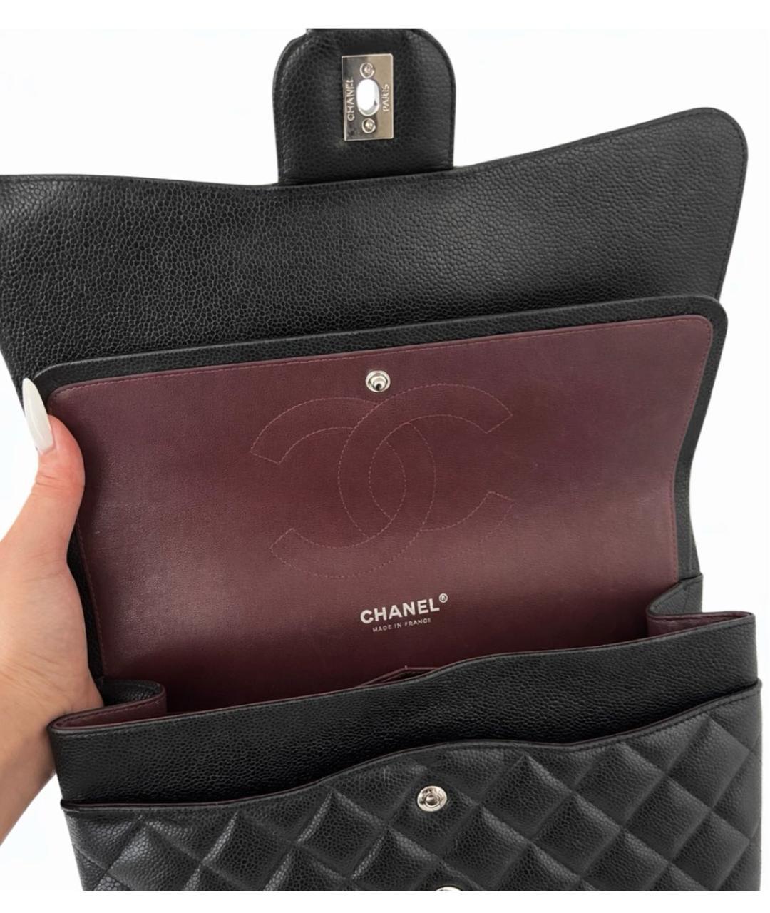 CHANEL Черная кожаная сумка через плечо, фото 4