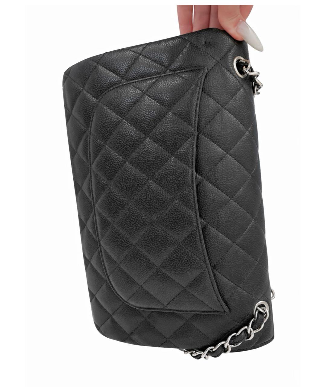 CHANEL Черная кожаная сумка через плечо, фото 3