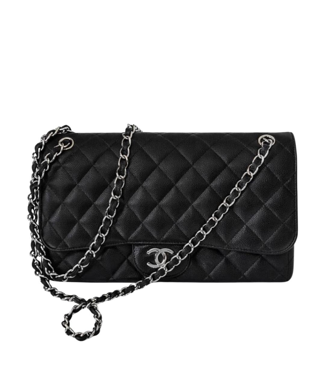 CHANEL Черная кожаная сумка через плечо, фото 1