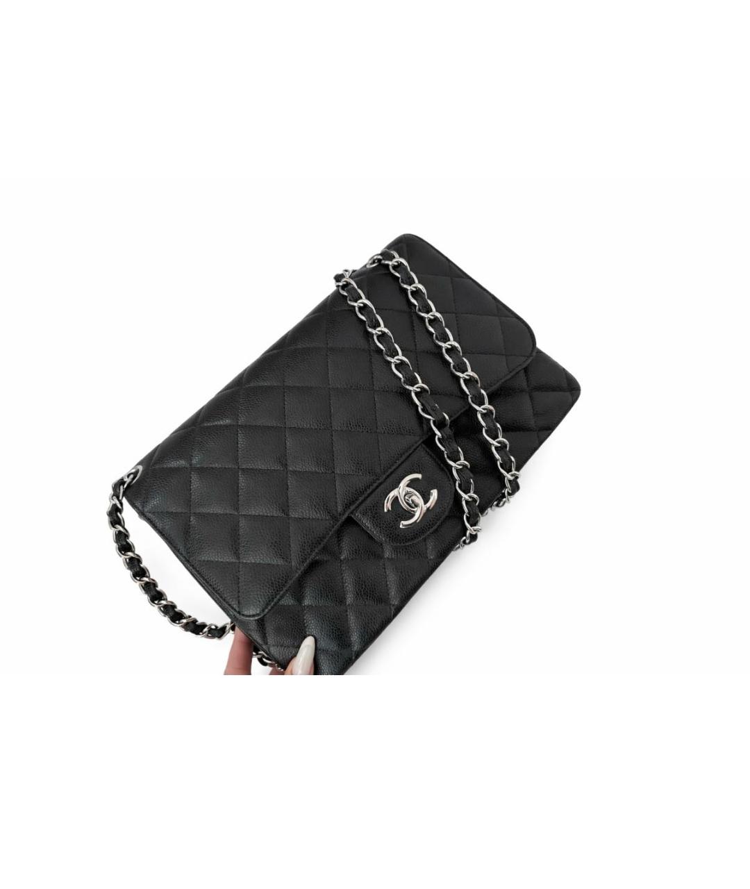 CHANEL Черная кожаная сумка через плечо, фото 2