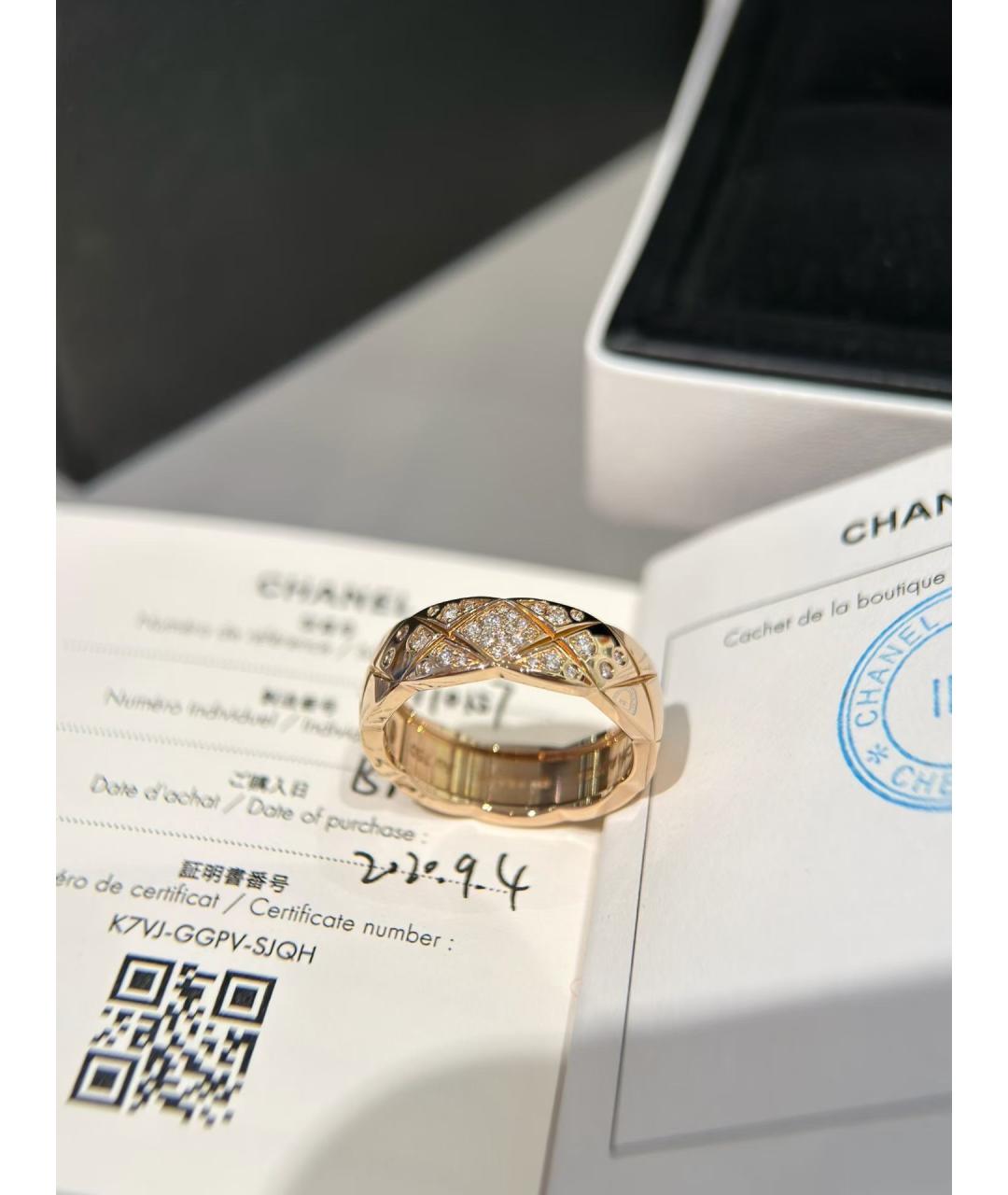 CHANEL Золотое кольцо из розового золота, фото 7