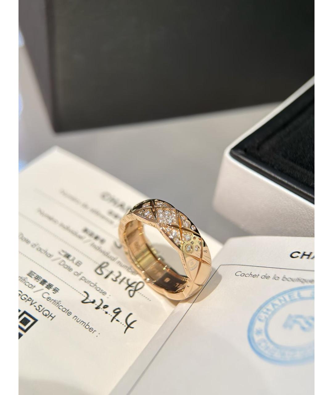 CHANEL Золотое кольцо из розового золота, фото 2