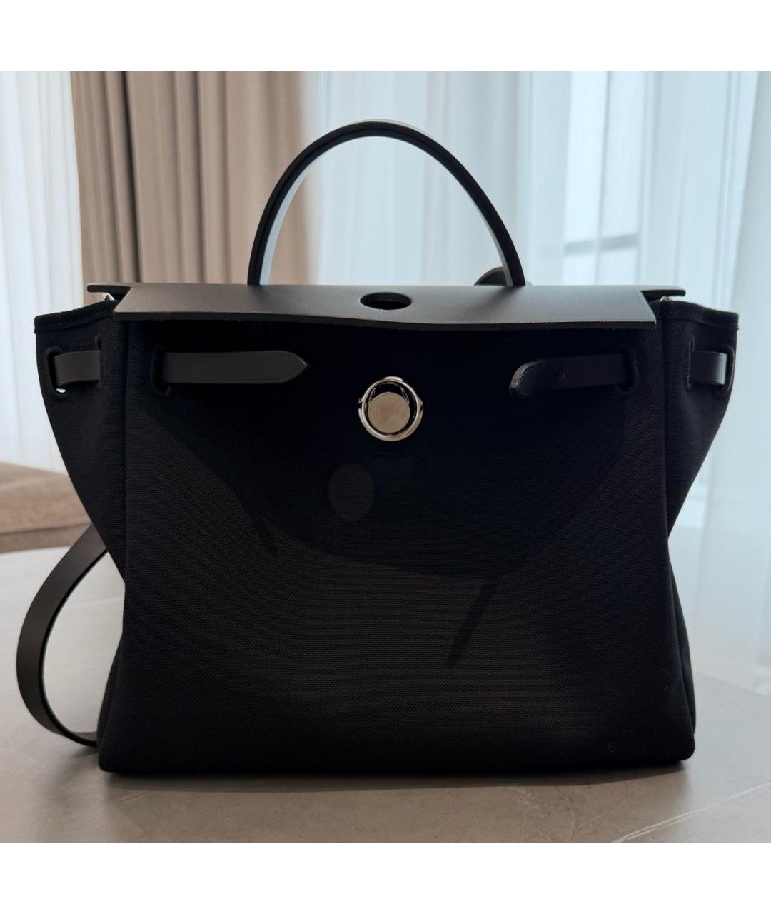 HERMES Черная тканевая сумка через плечо, фото 2