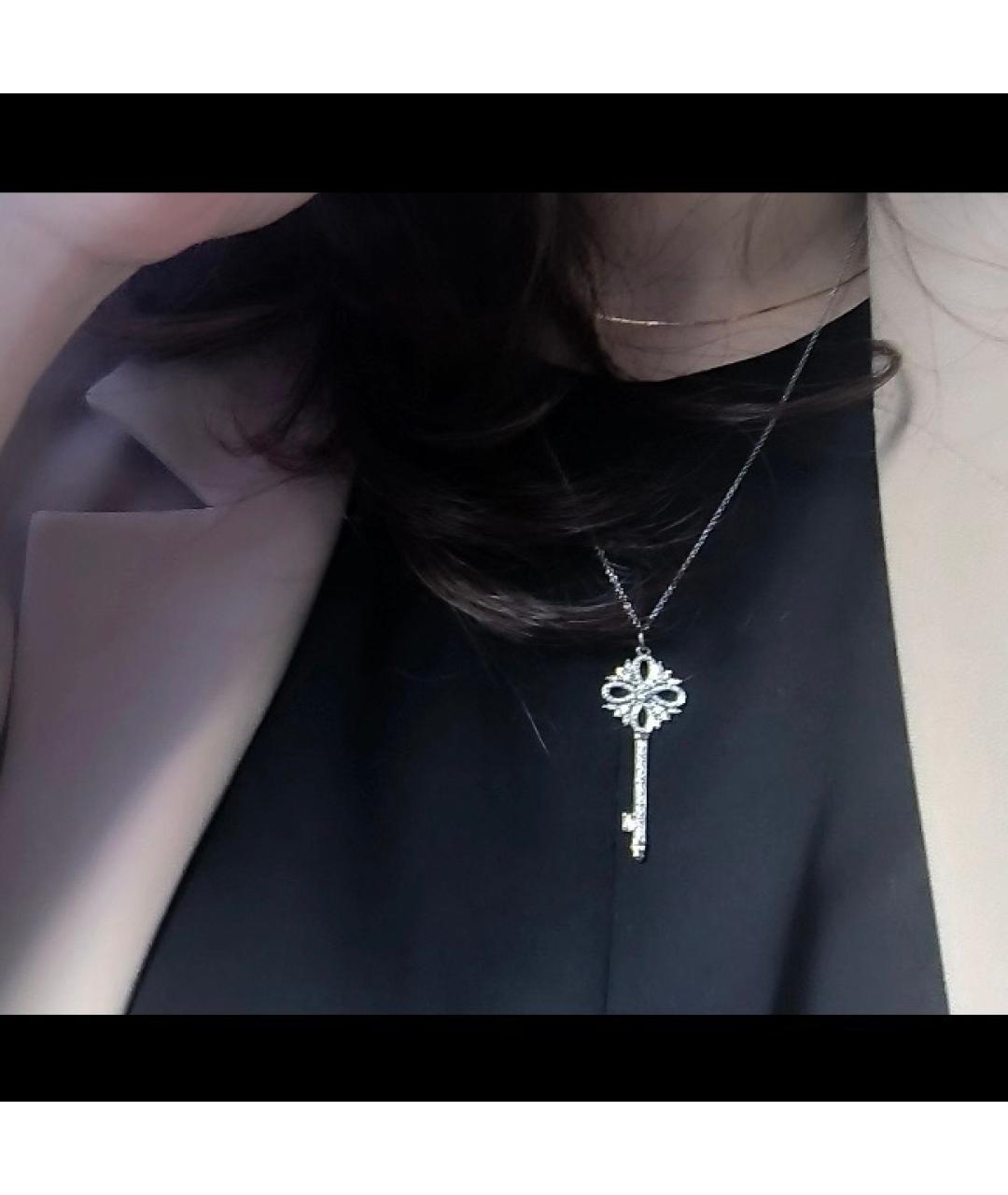 TIFFANY&CO Серебряное платиновое колье, фото 4