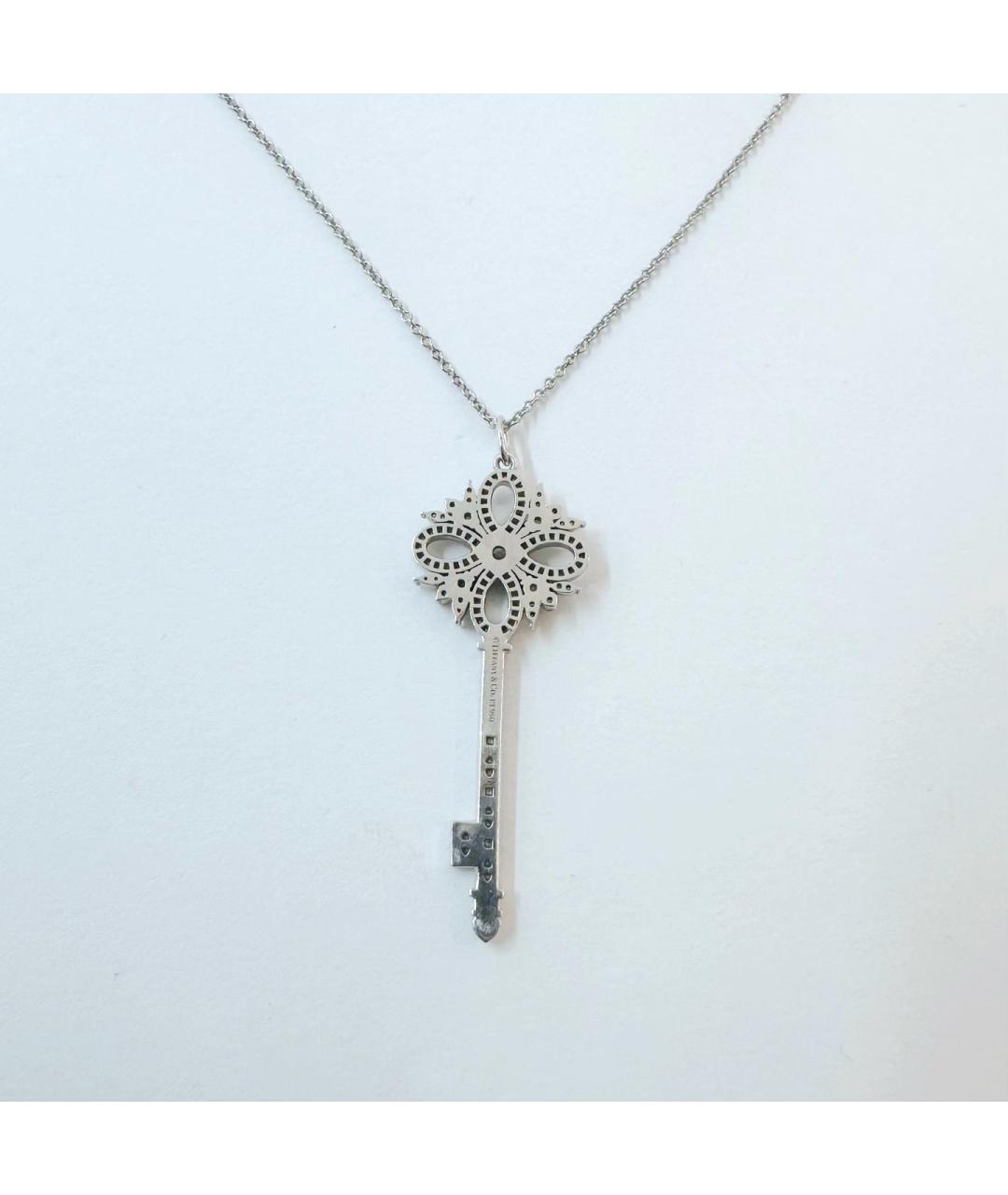 TIFFANY&CO Серебряное платиновое колье, фото 6