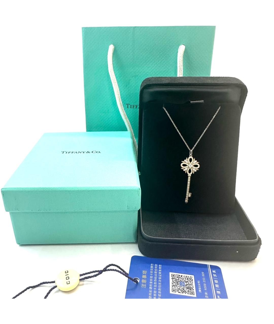 TIFFANY&CO Серебряное платиновое колье, фото 3