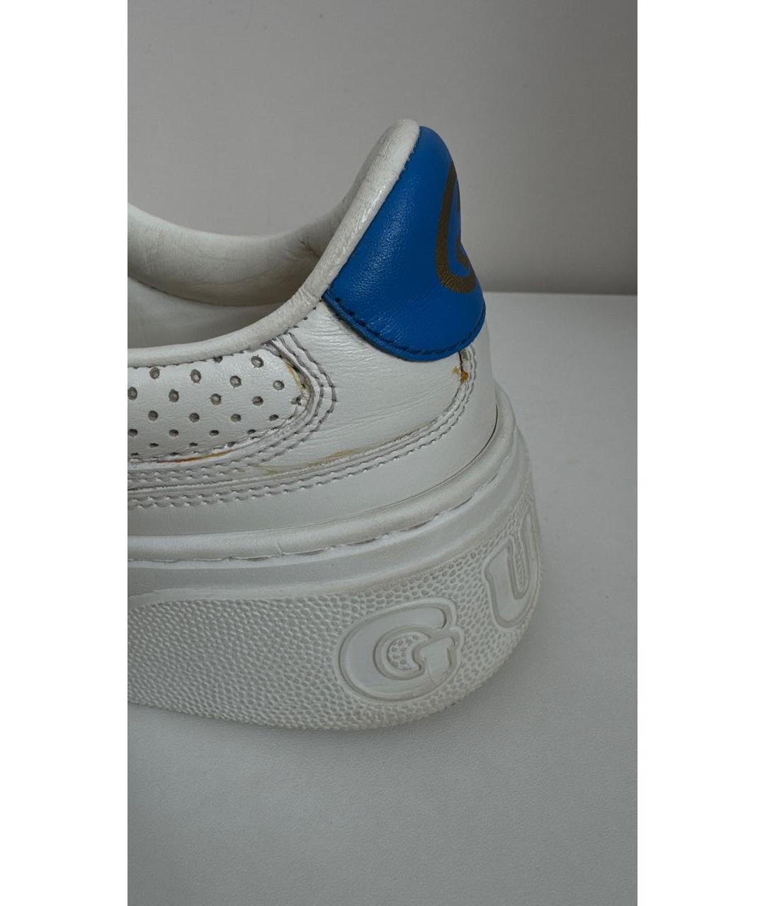 GUCCI Белые кожаные кроссовки, фото 8