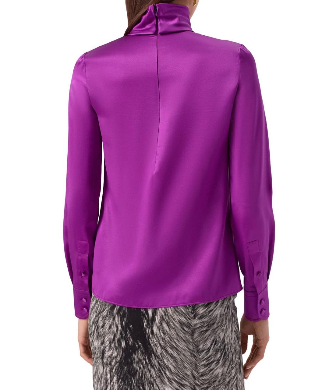 DOLCE&GABBANA Фиолетовая шелковая блузы, фото 3