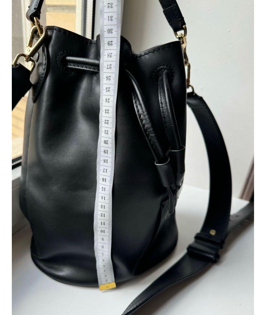 TRUSSARDI Черная кожаная сумка через плечо, фото 2