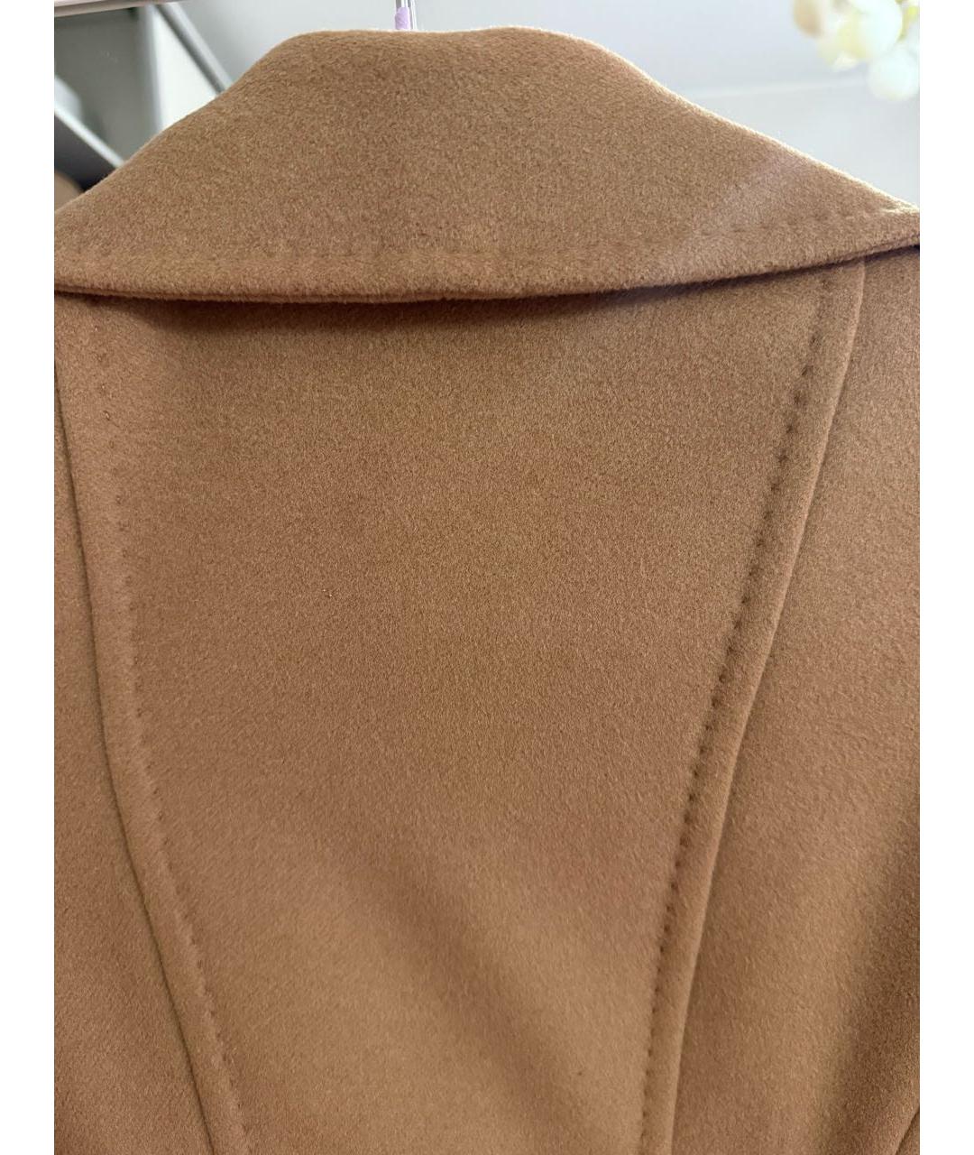 WEEKEND MAX MARA Бежевое шерстяное пальто, фото 3