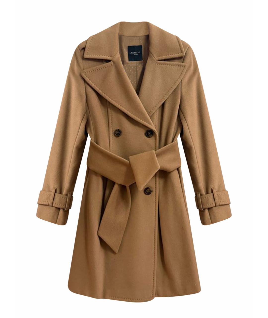 WEEKEND MAX MARA Бежевое шерстяное пальто, фото 1