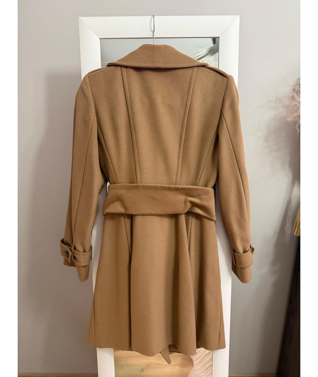 WEEKEND MAX MARA Бежевое шерстяное пальто, фото 2