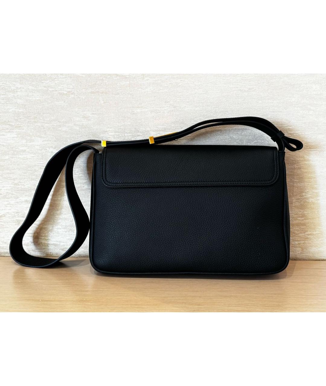 TOM FORD Черная кожаная сумка через плечо, фото 3