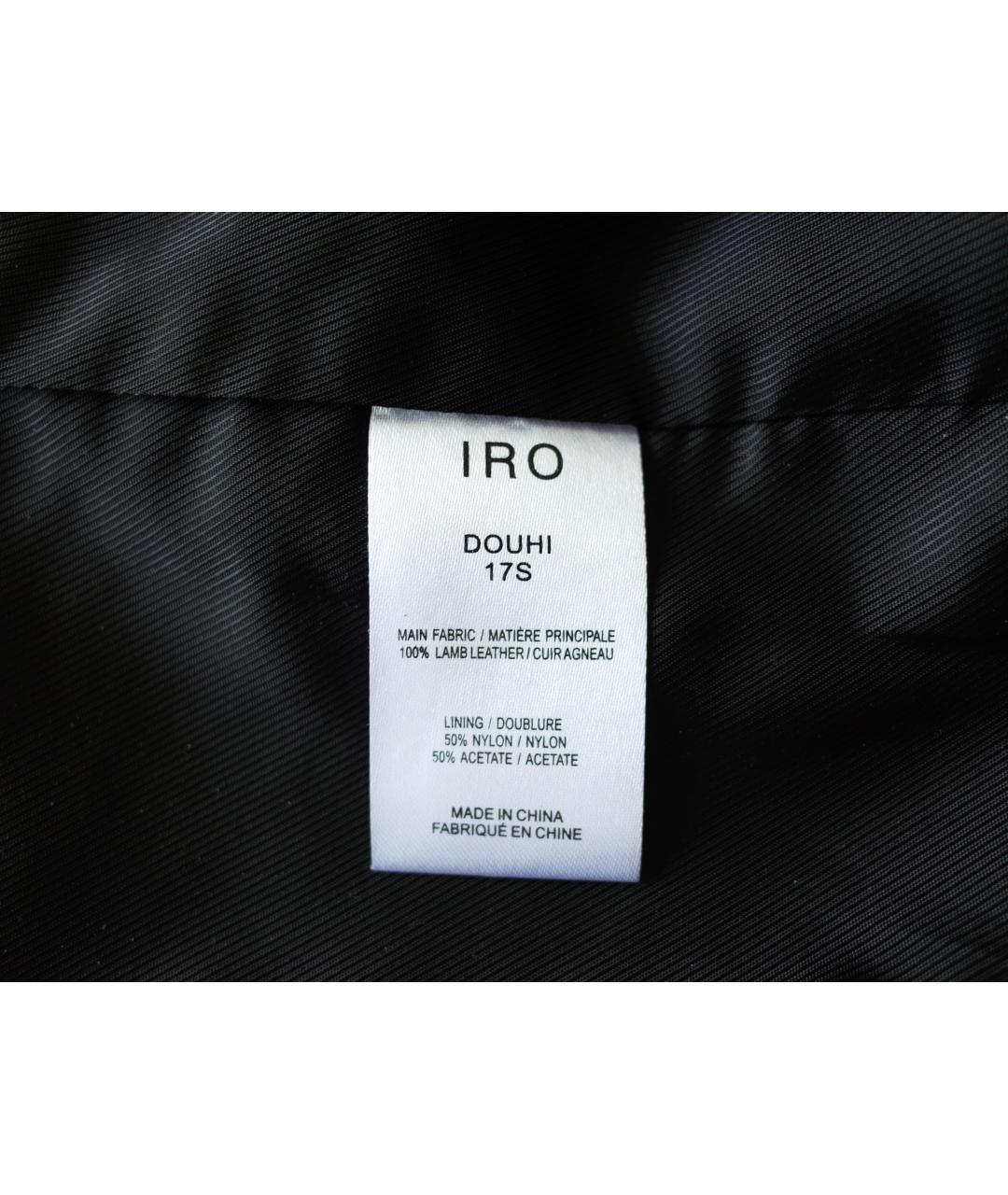 IRO Черная кожаная куртка, фото 5