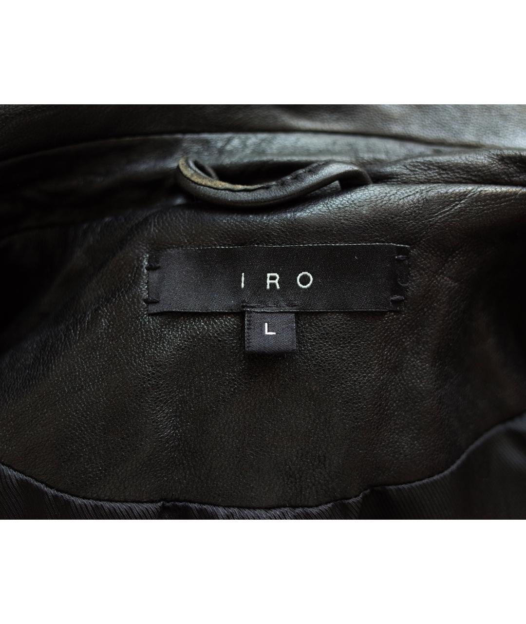 IRO Черная кожаная куртка, фото 4