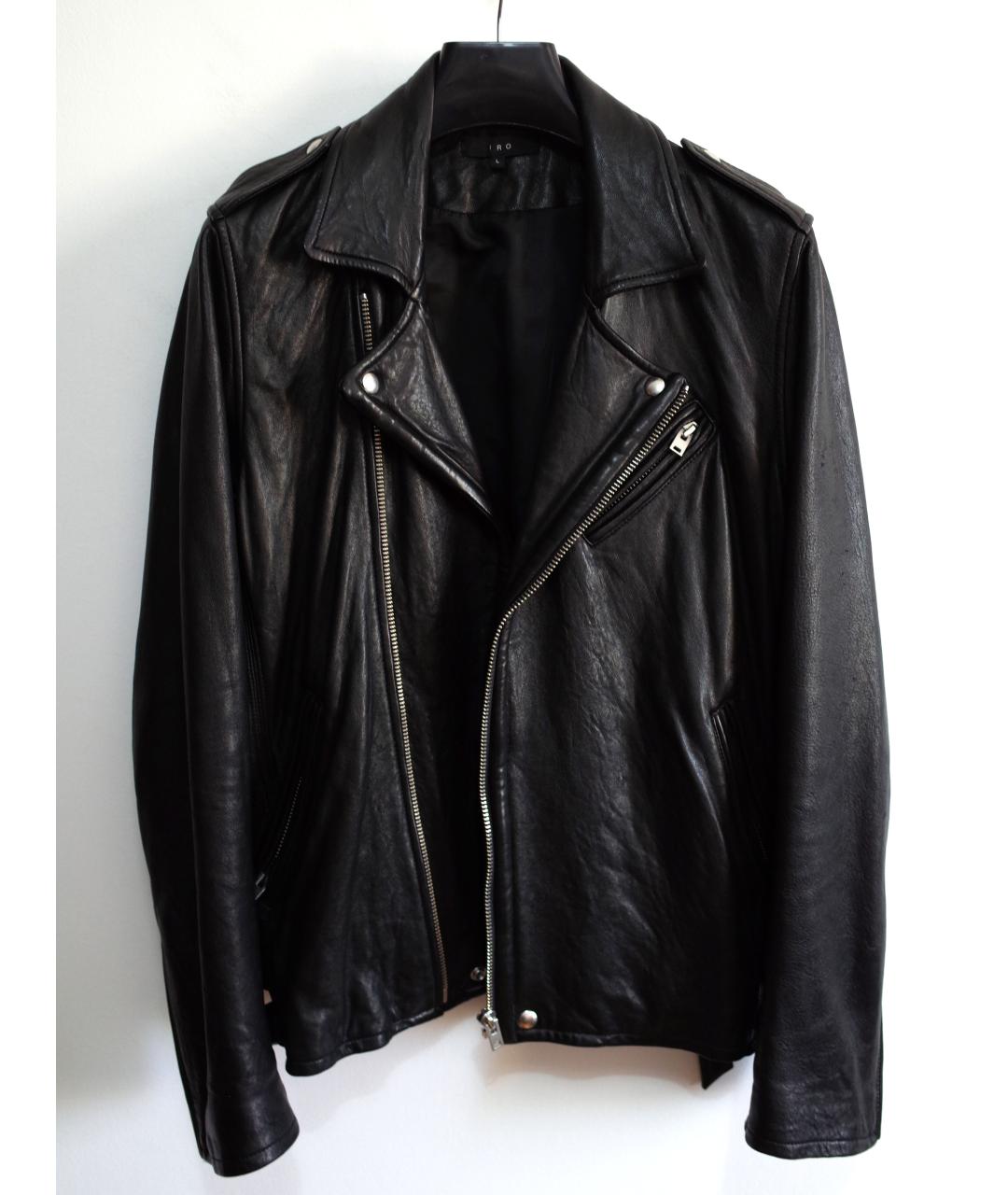 IRO Черная кожаная куртка, фото 3