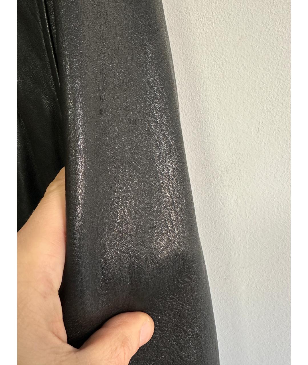 IRO Черная кожаная куртка, фото 7