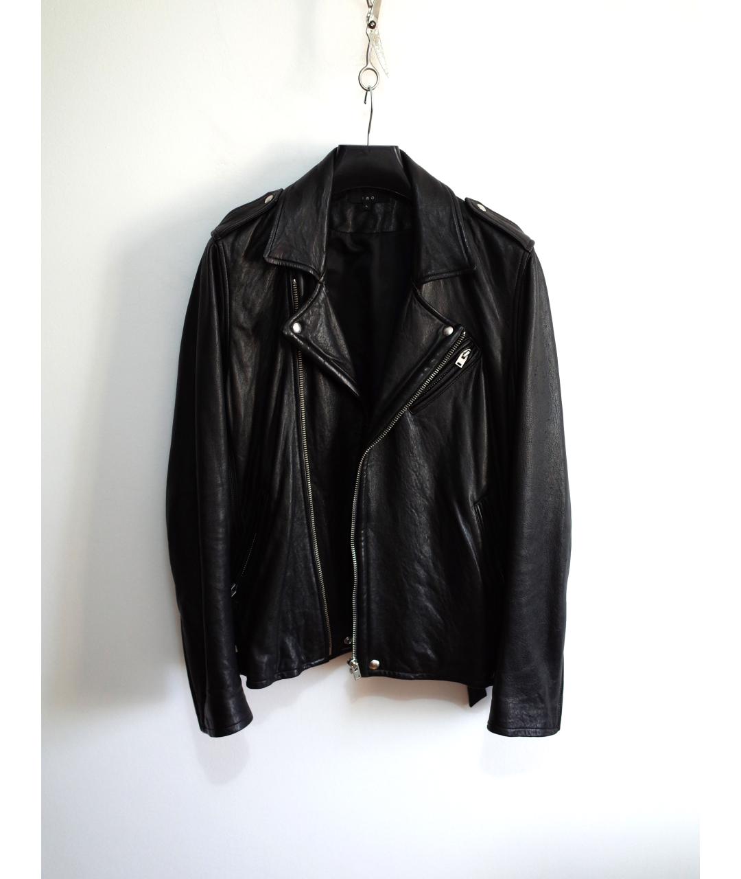 IRO Черная кожаная куртка, фото 9