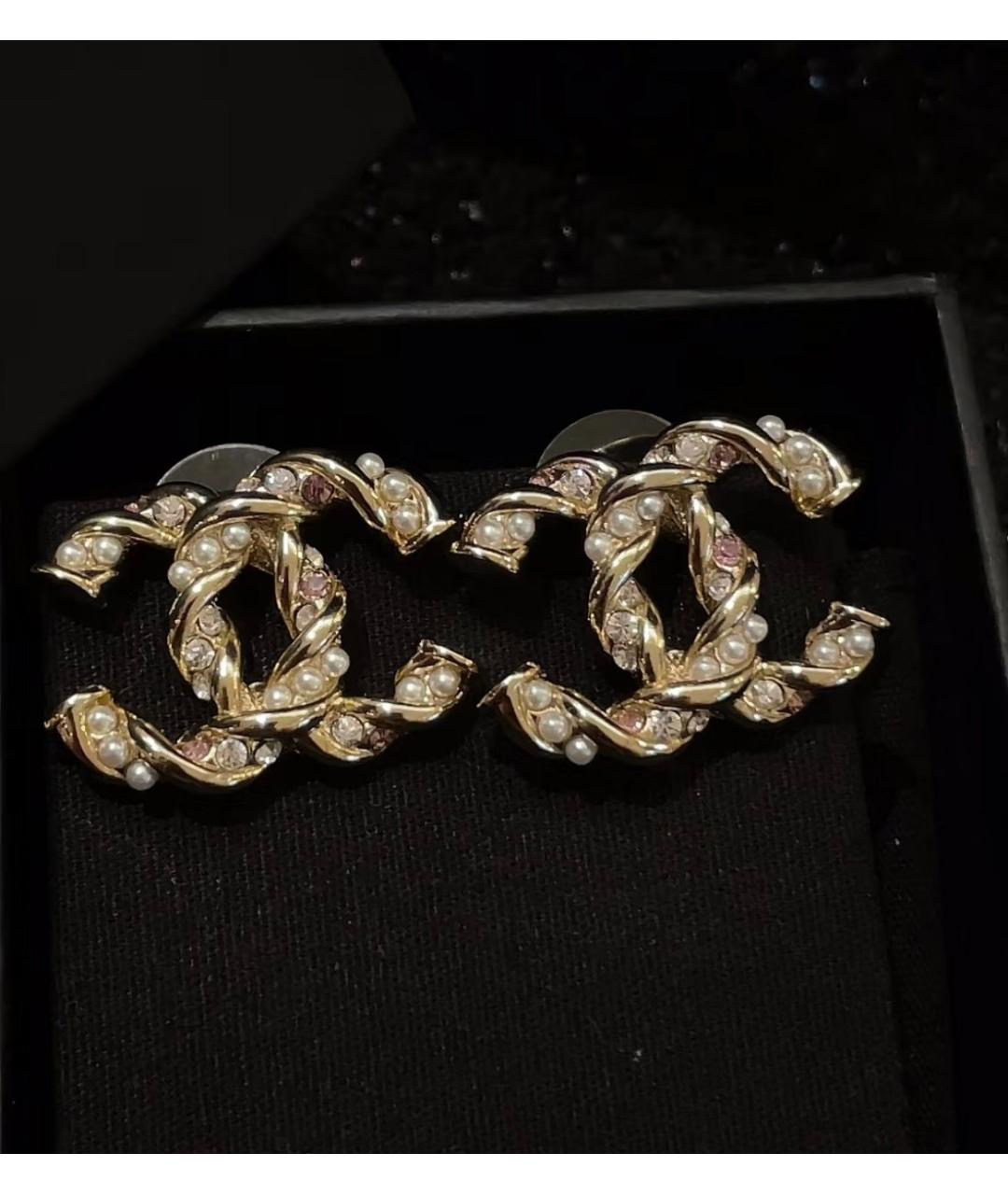 CHANEL Золотые серьги, фото 3
