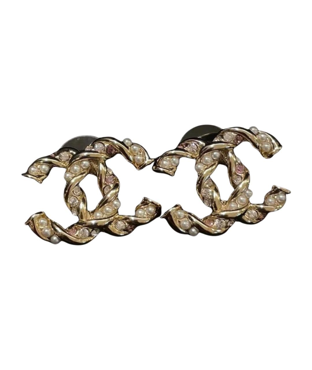 CHANEL Золотые серьги, фото 1