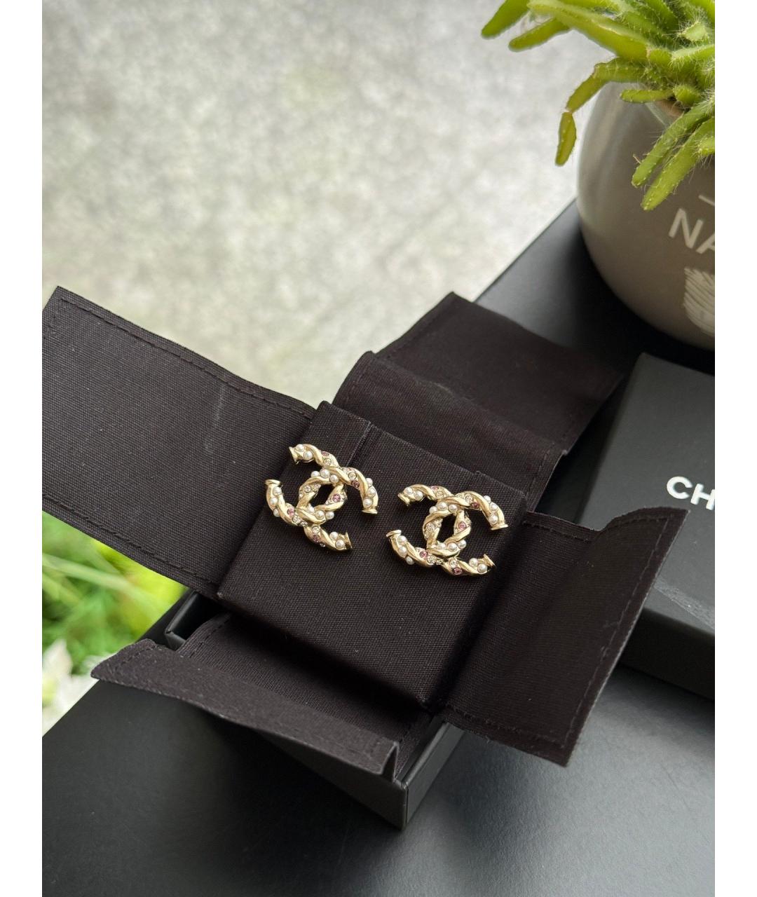 CHANEL Золотые серьги, фото 2