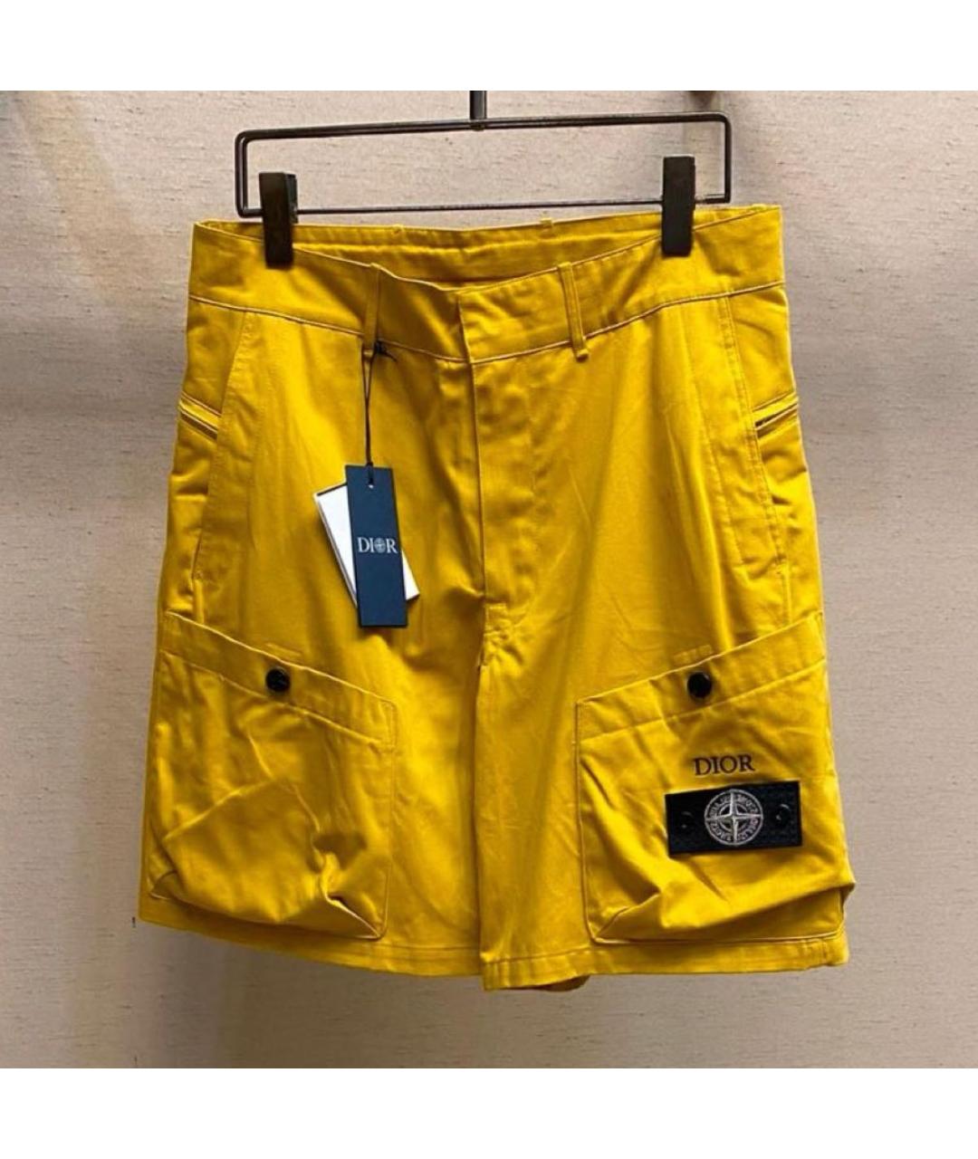 STONE ISLAND Горчичные шорты, фото 2