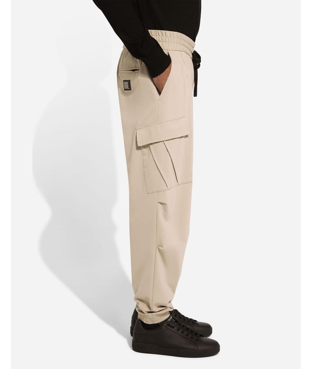 DOLCE&GABBANA Бежевые повседневные брюки, фото 2