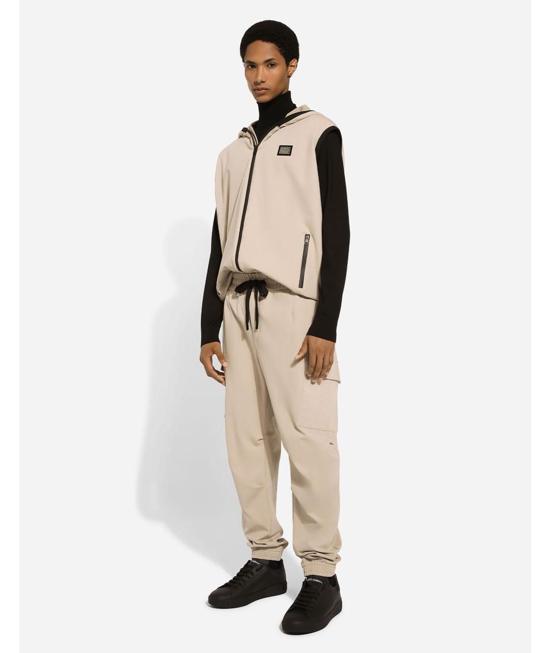 DOLCE&GABBANA Бежевые повседневные брюки, фото 3