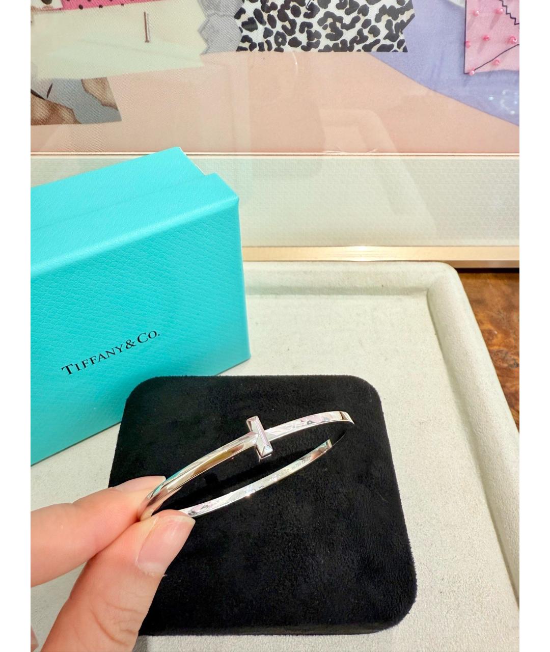 TIFFANY&CO Серебрянный браслет из белого золота, фото 2