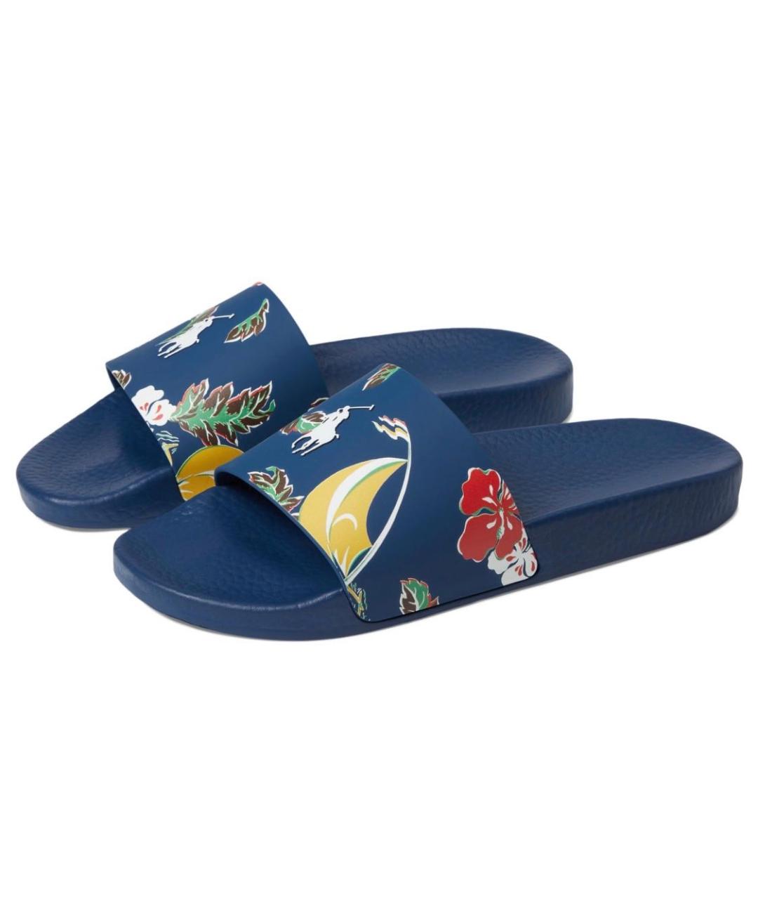 RALPH LAUREN Темно-синие резиновые шлепанцы, фото 2