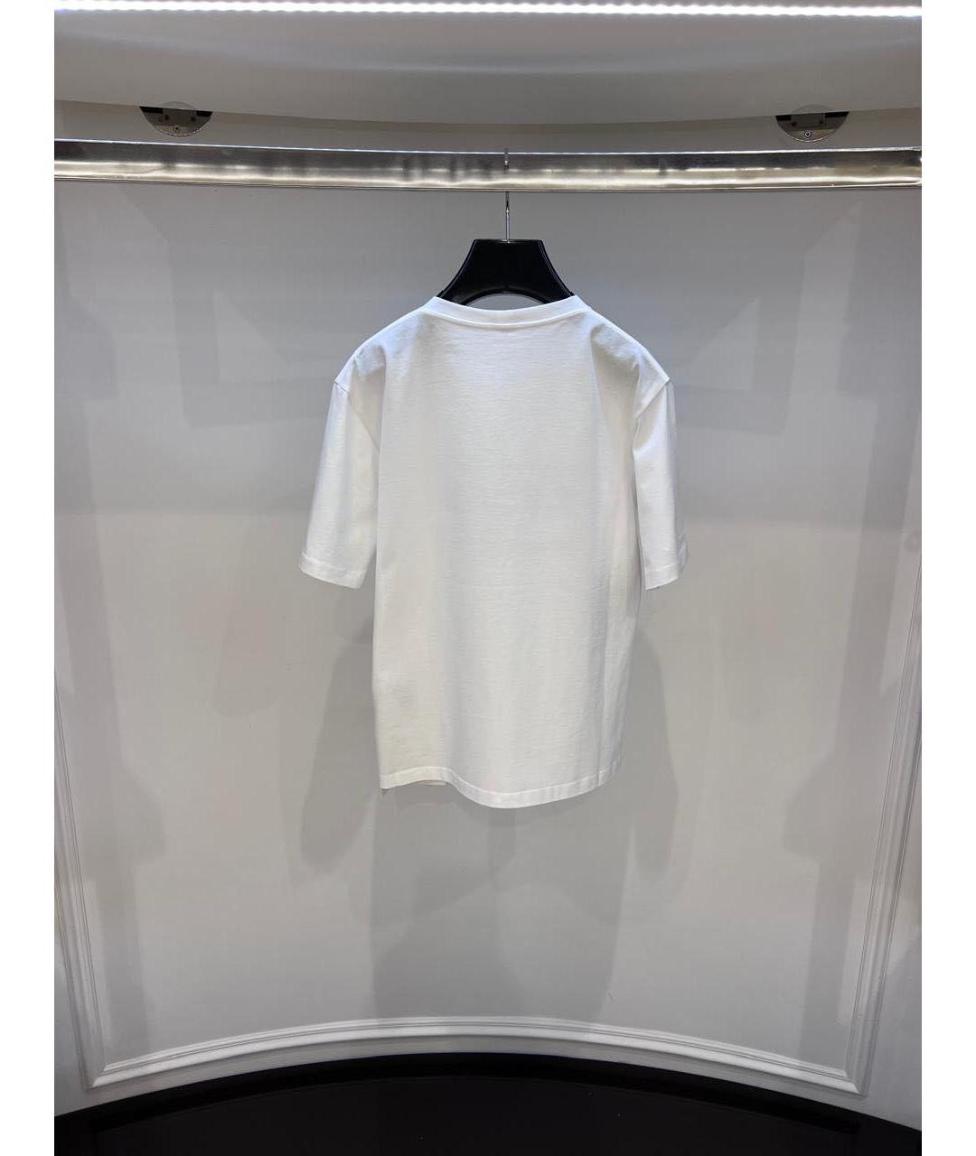 CELINE Белая хлопковая футболка, фото 3