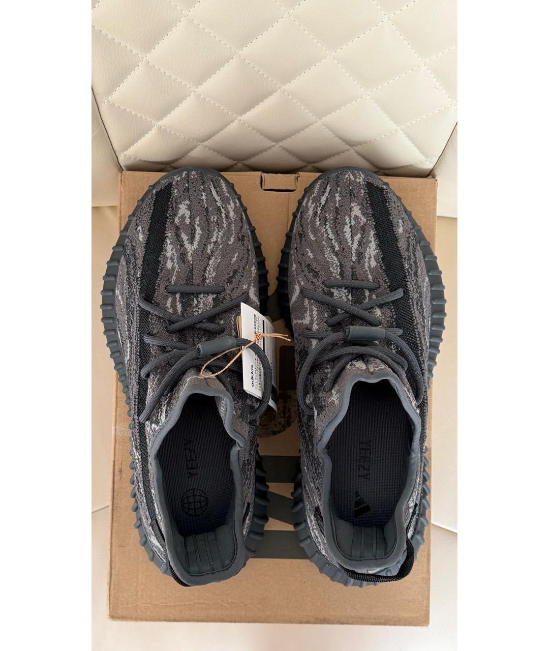 ADIDAS YEEZY Серые текстильные низкие кроссовки / кеды, фото 5