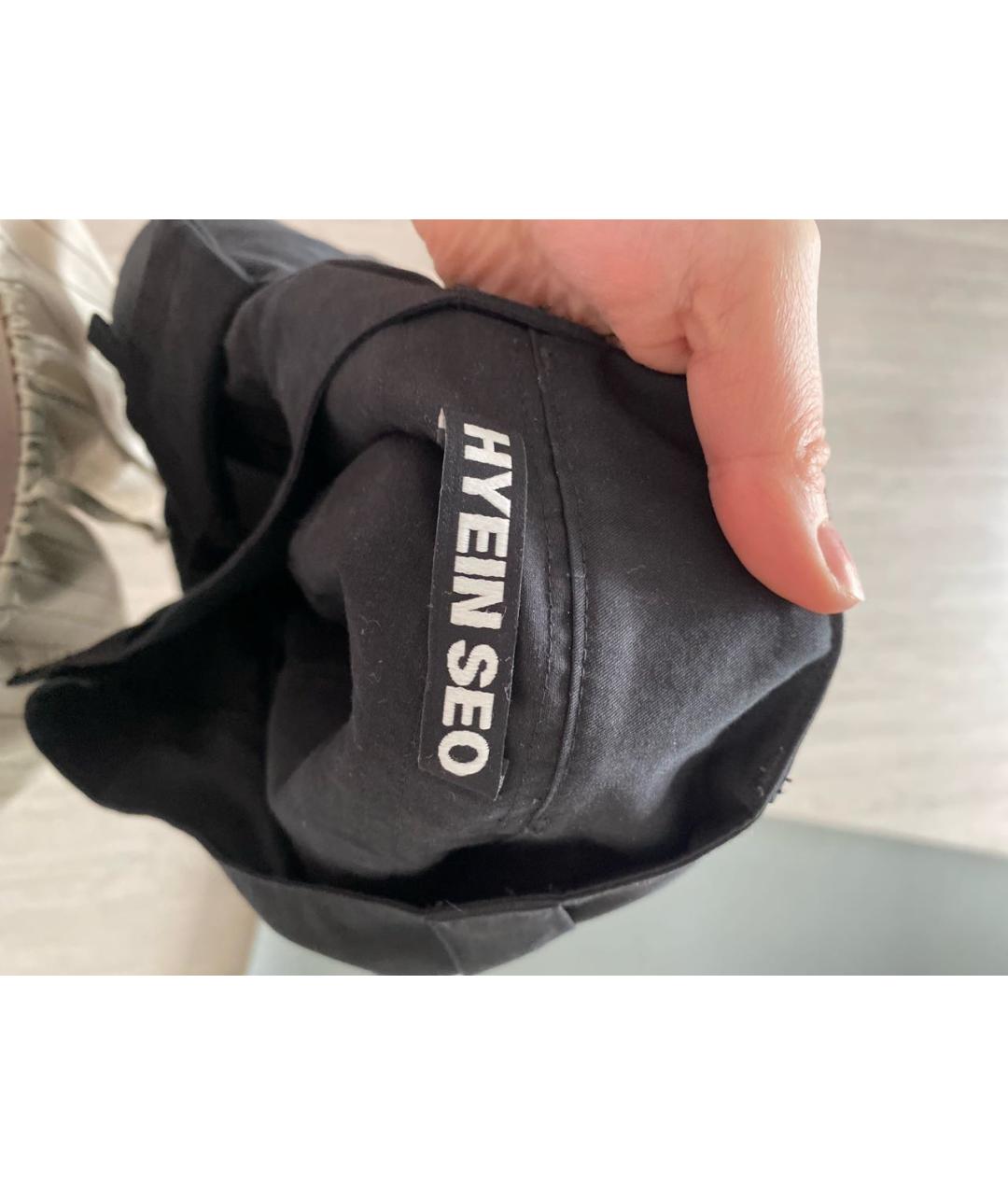 Hyein Seo Черная хлопковая юбка макси, фото 2