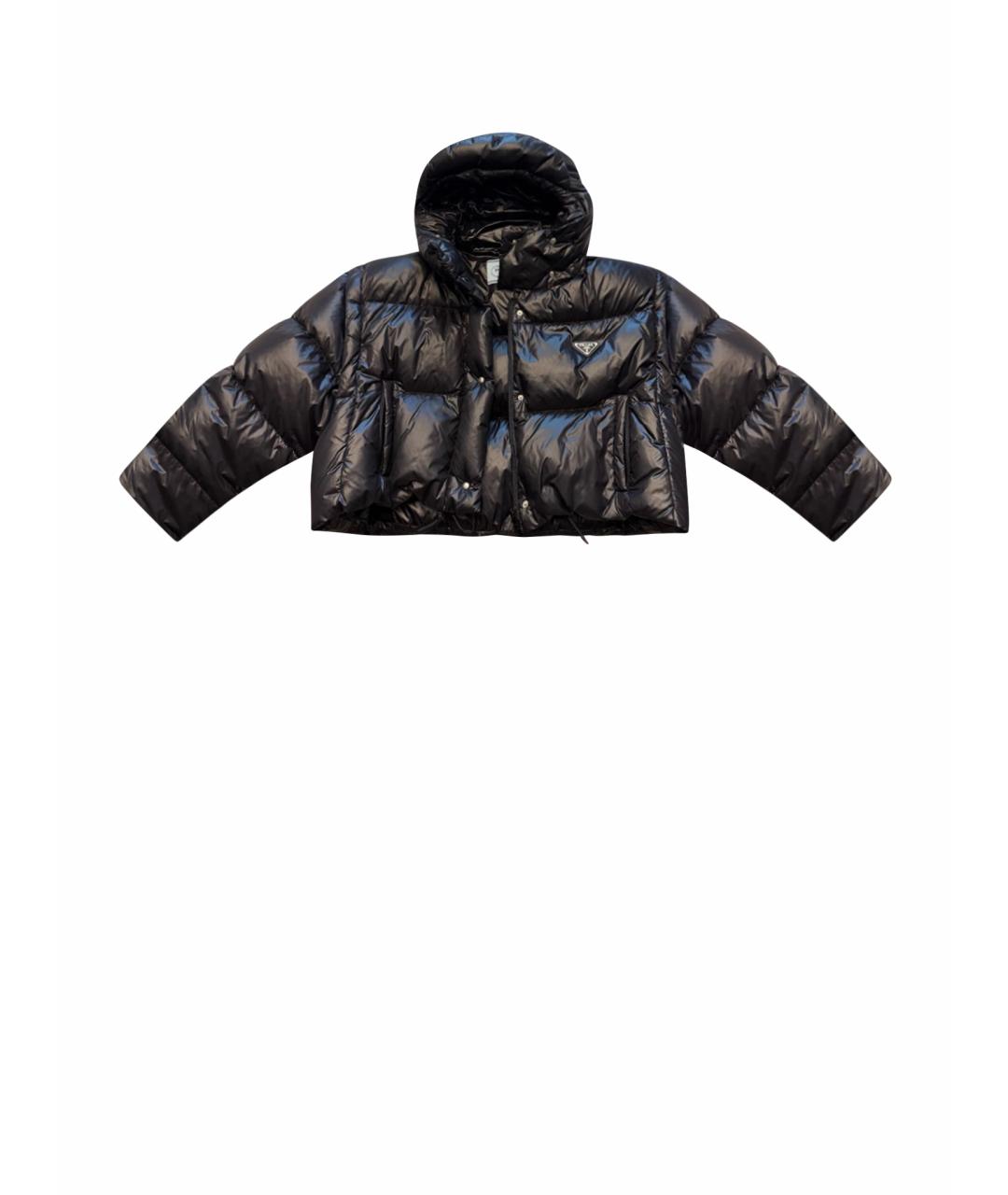 PRADA Черный полиэстеровый пуховик, фото 1