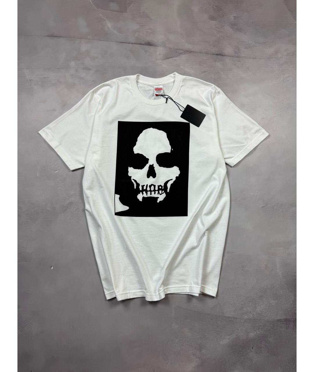 SUPREME Белая хлопковая футболка, фото 2