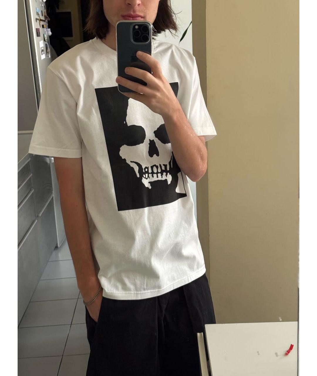 SUPREME Белая хлопковая футболка, фото 4