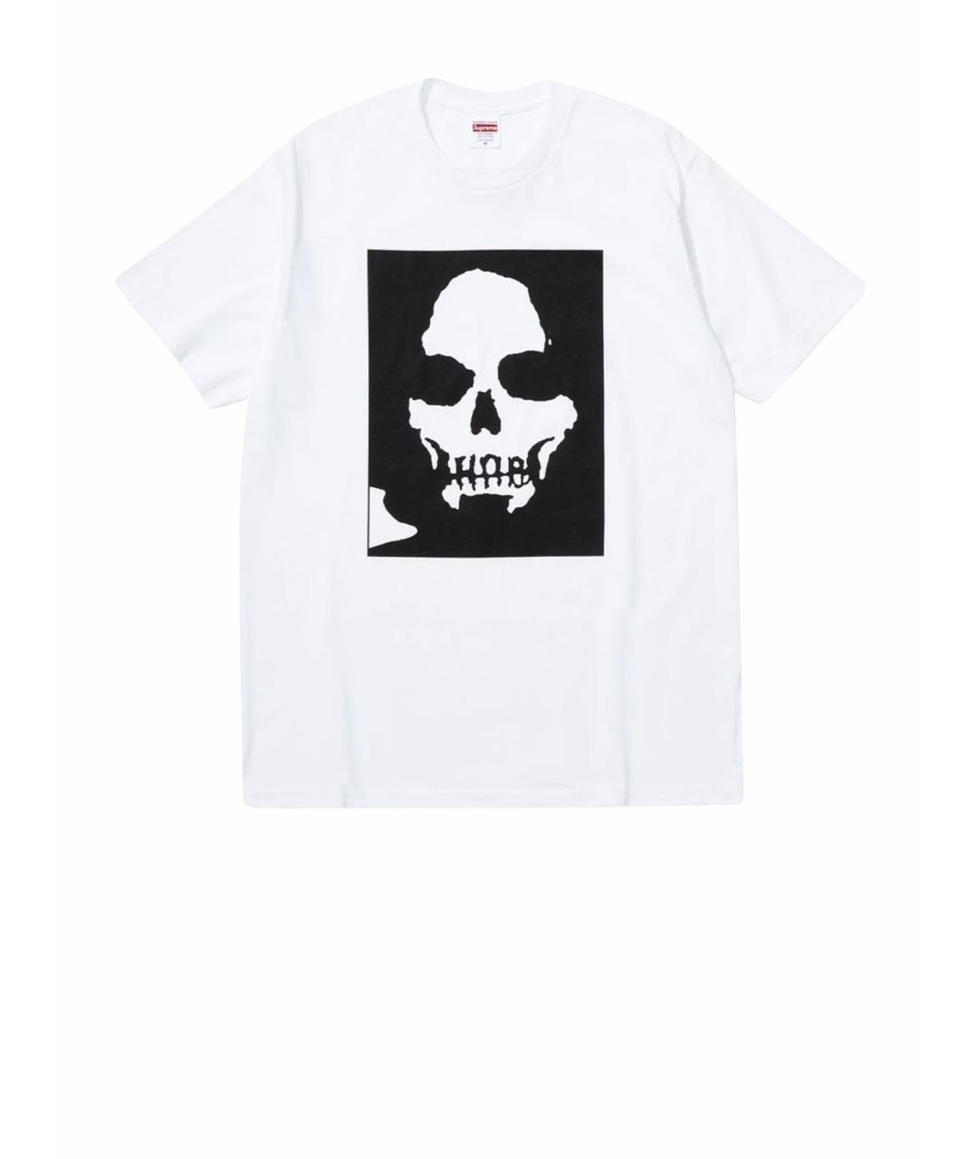 SUPREME Белая хлопковая футболка, фото 1