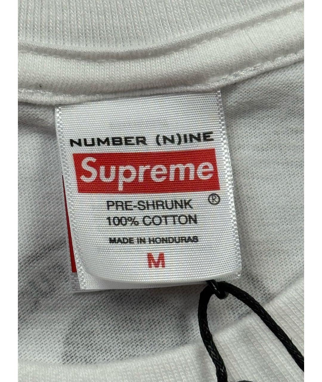 SUPREME Белая хлопковая футболка, фото 8