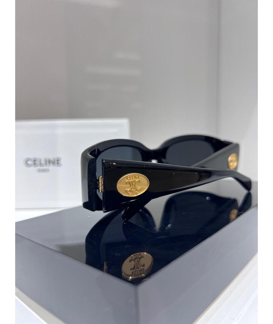 CELINE Черные пластиковые солнцезащитные очки, фото 3