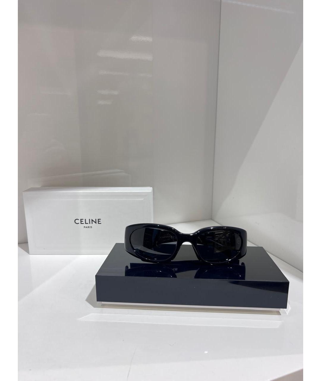 CELINE Черные пластиковые солнцезащитные очки, фото 2