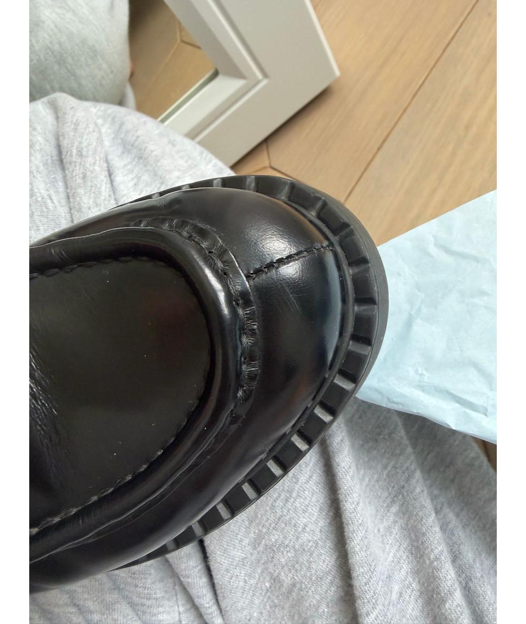 PRADA Черные лоферы из лакированной кожи, фото 5