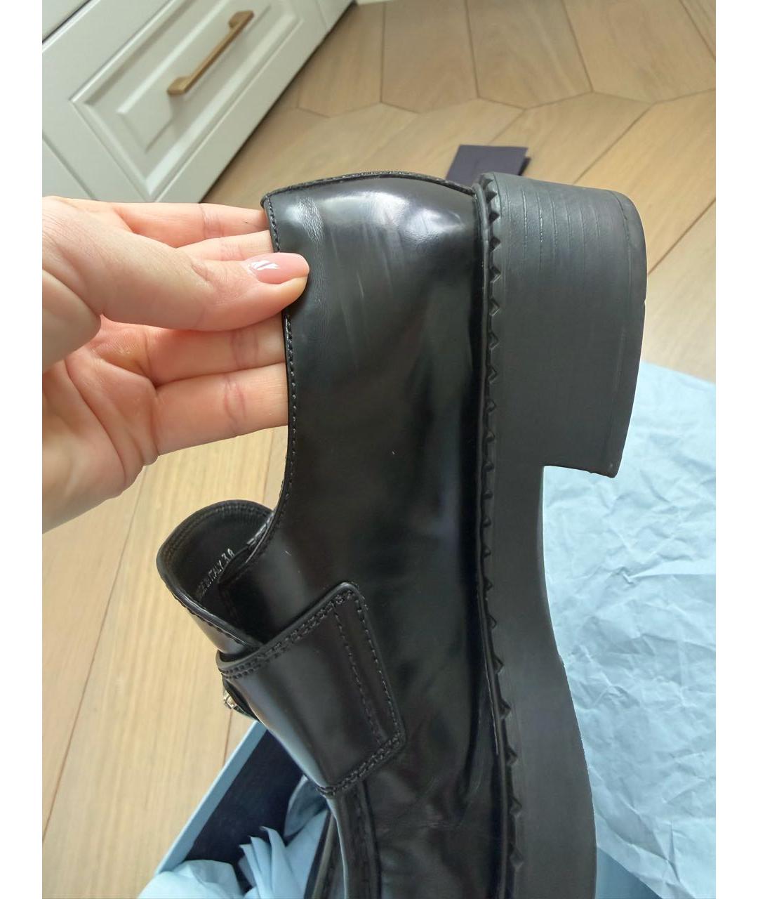 PRADA Черные лоферы из лакированной кожи, фото 6