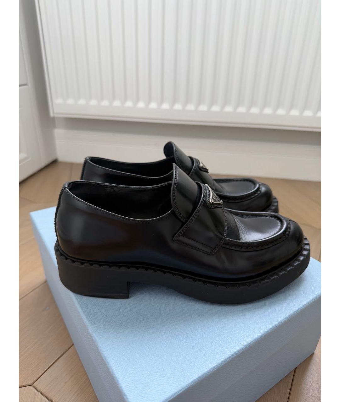 PRADA Черные лоферы из лакированной кожи, фото 7
