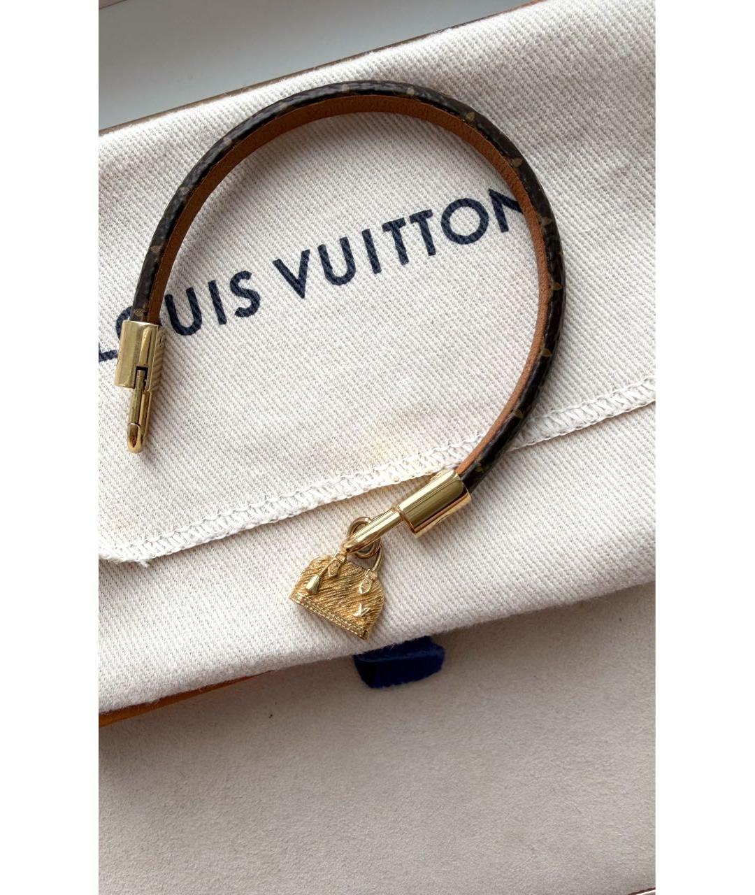 LOUIS VUITTON Коричневый браслет, фото 3